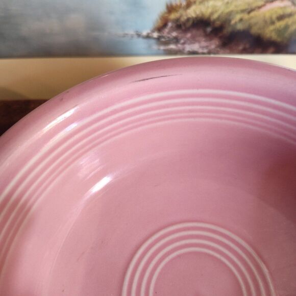Vintage HLC Fiesta Rose Pink Stacking Cereal/Soup Bowl 7" Set Of 4 Fiestaware - Picture 4 of 5